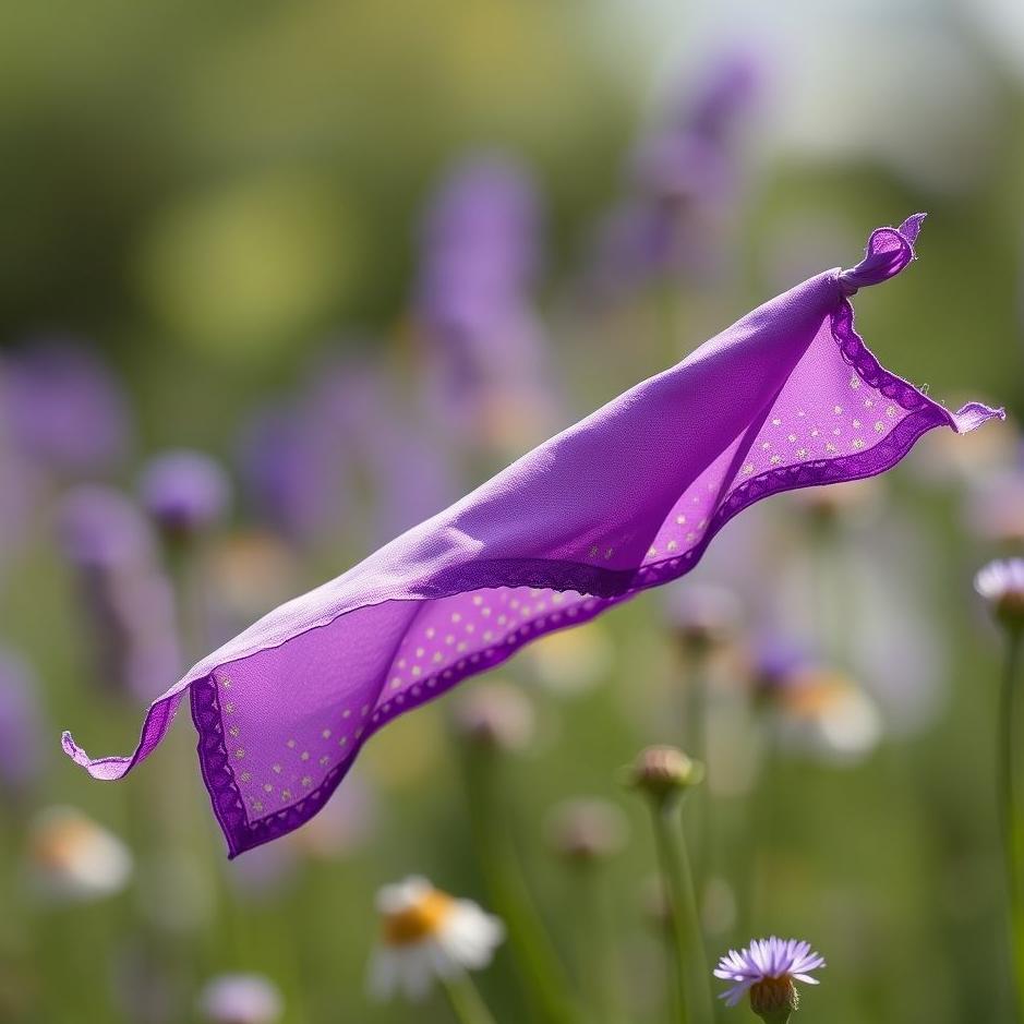 Dream : Purple handkerchief in a dream