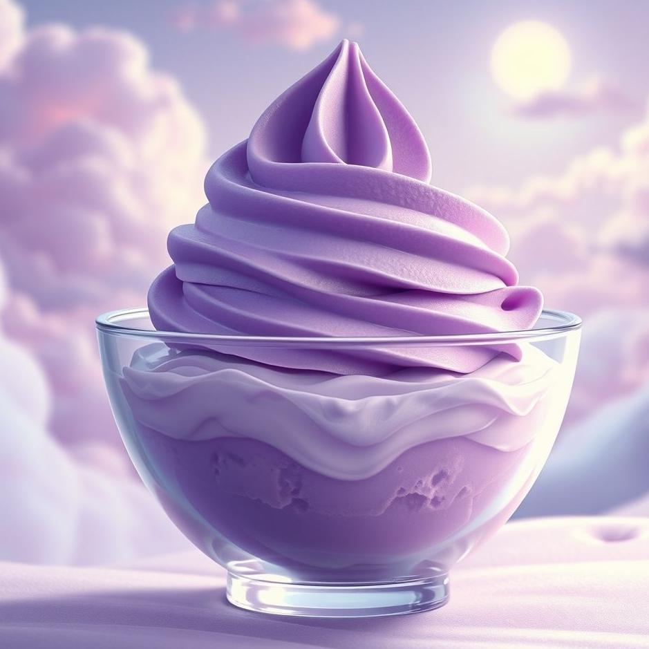 Dream : Purple ice cream in a dream