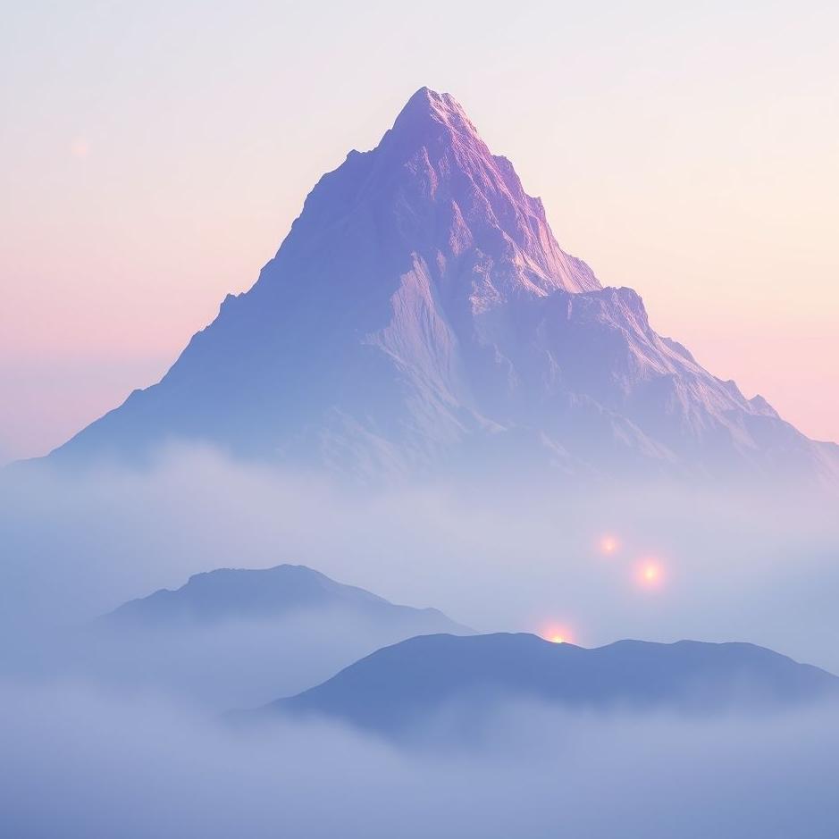 Dream : Purple mountain in a dream
