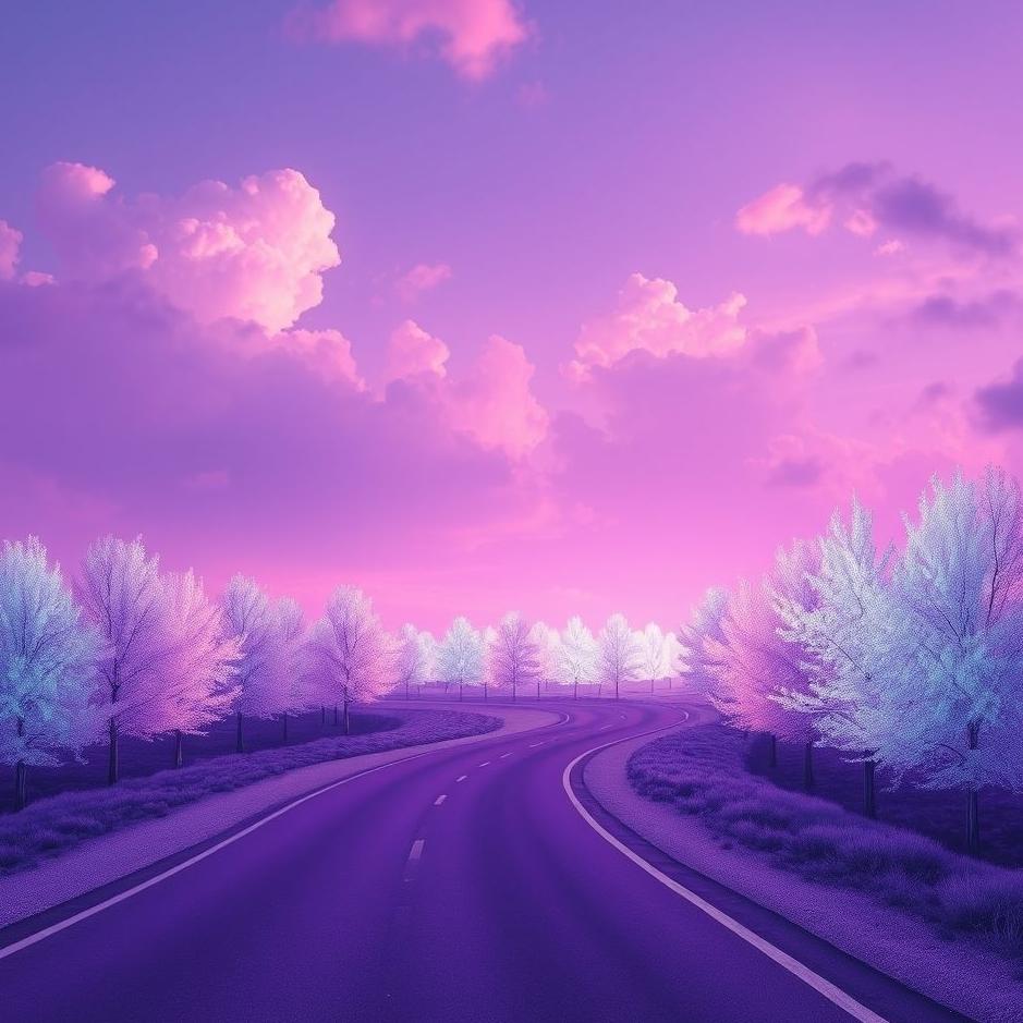 Dream : Purple road in a dream