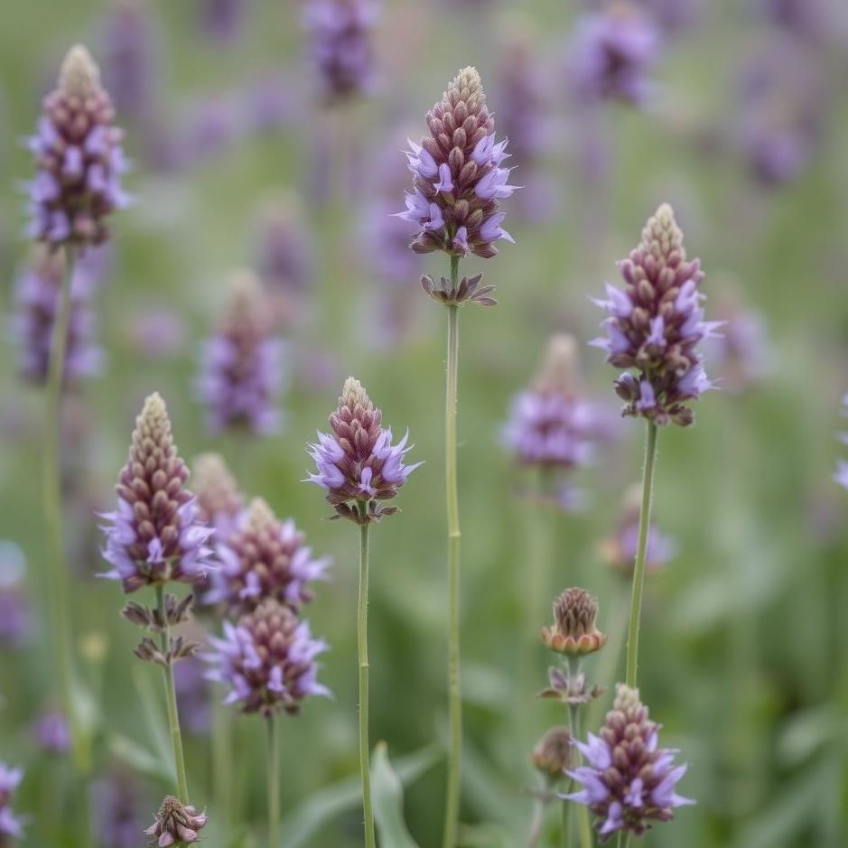 Dream : Purple sesame flowers in a dream
