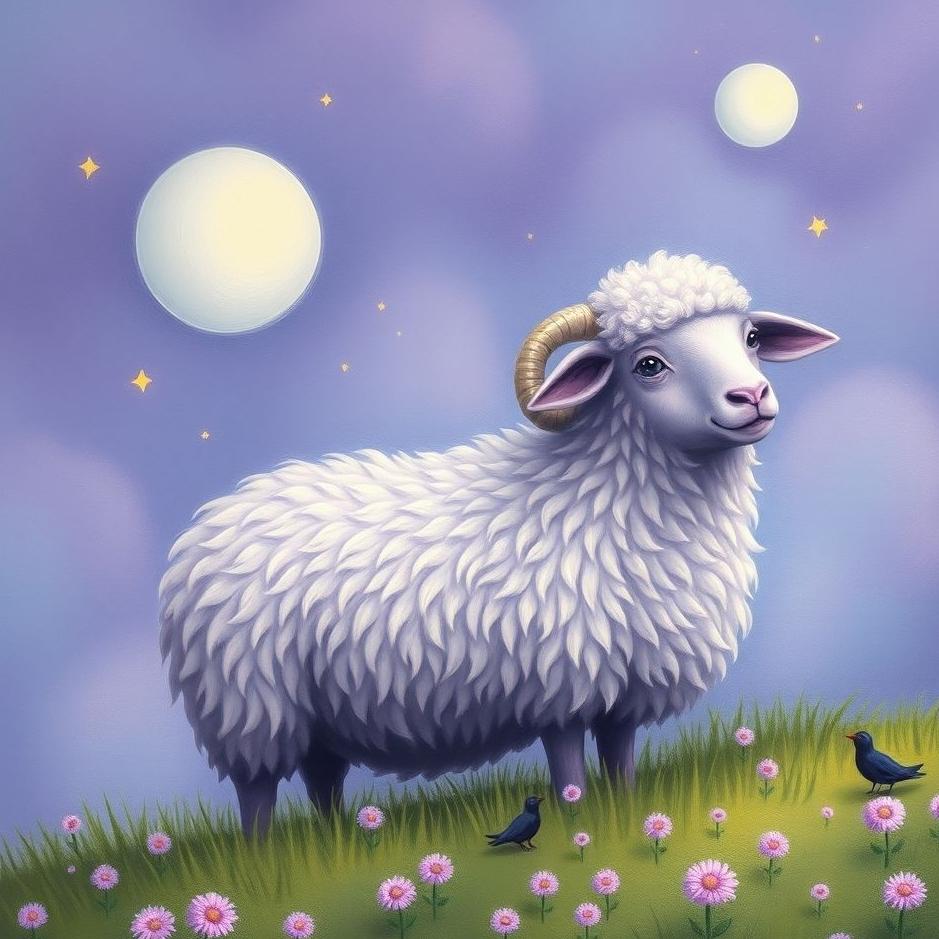 Dream : Purple sheep in a dream