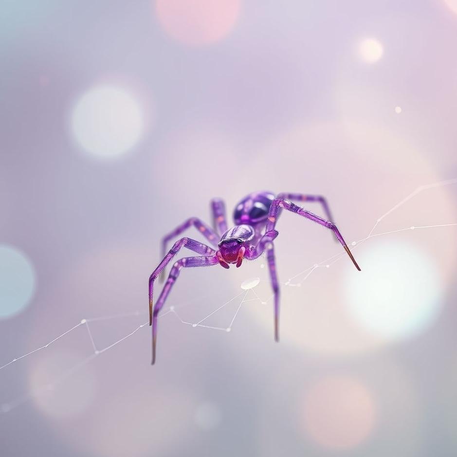 Dream : Purple spider in a dream