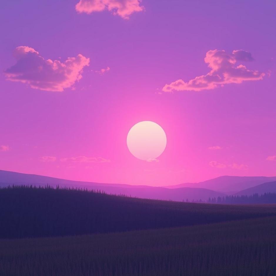 Dream : Purple sun in a dream