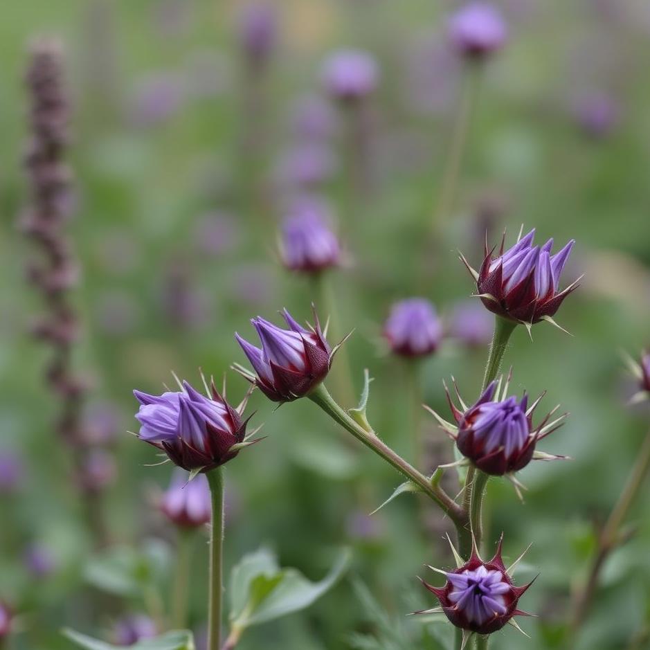 Dream : Purple thorns in a dream