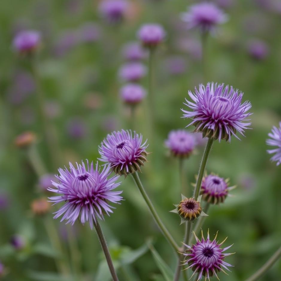 Dream : Purple thorny flowers in a dream