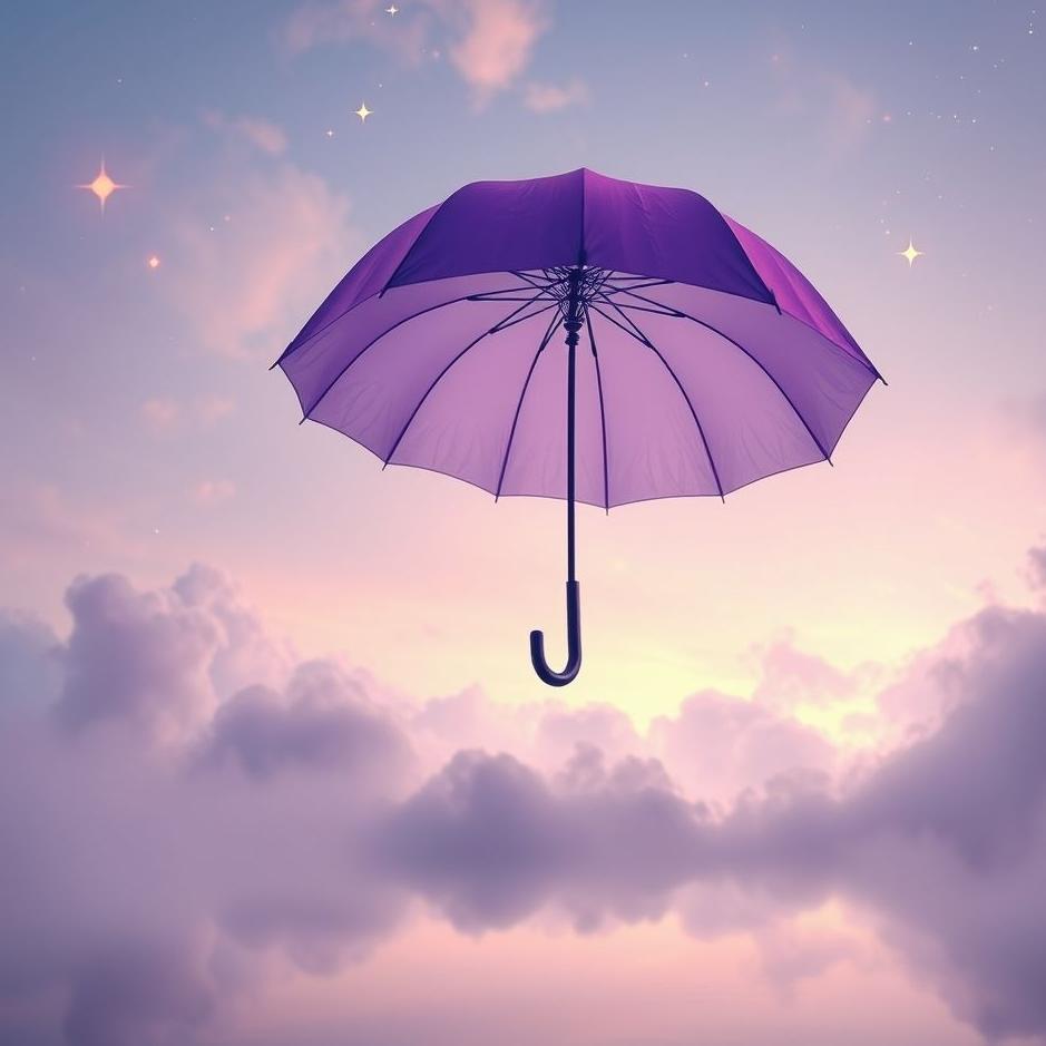 Dream : Purple umbrella in a dream
