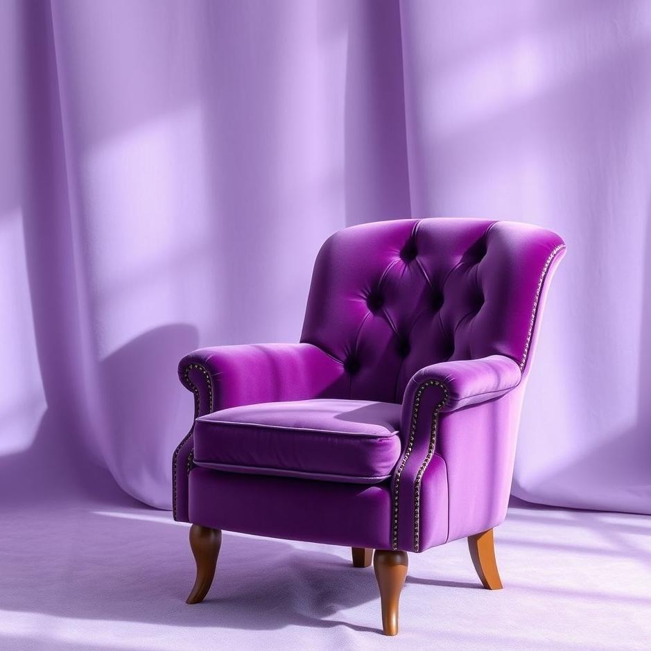 Dream : Purple velvet armchair in a dream