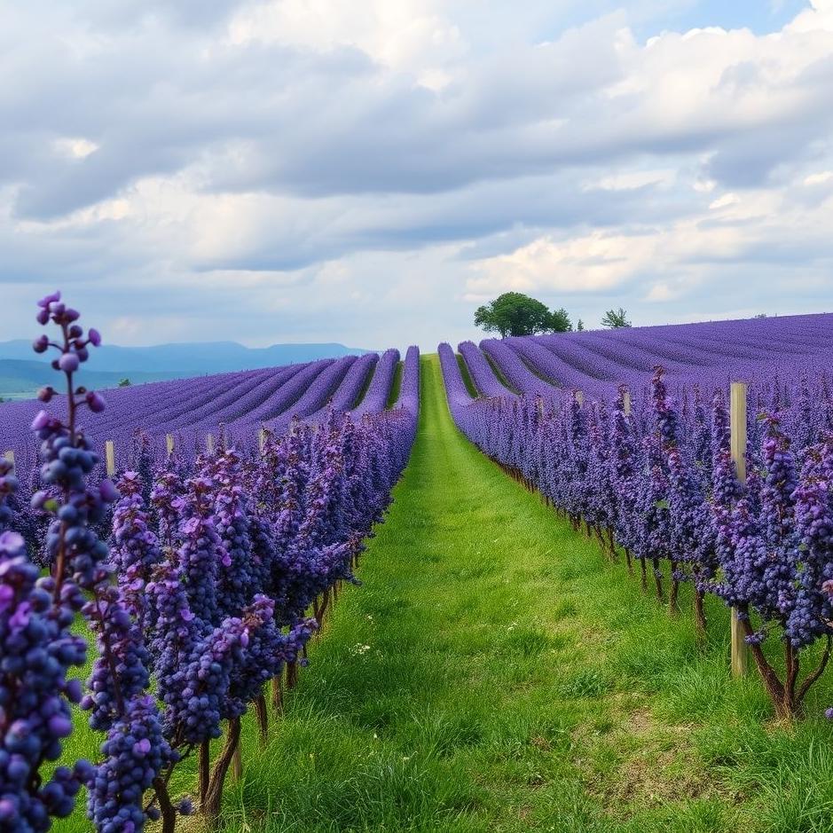 Dream : Purple vineyard in a dream