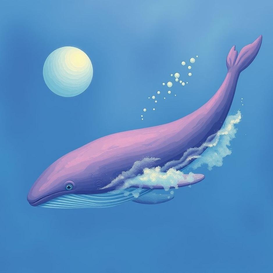 Dream : Purple whale in a dream
