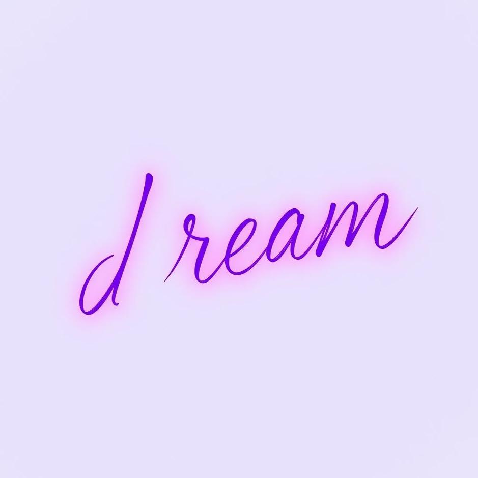 Dream : Purple writing in a dream