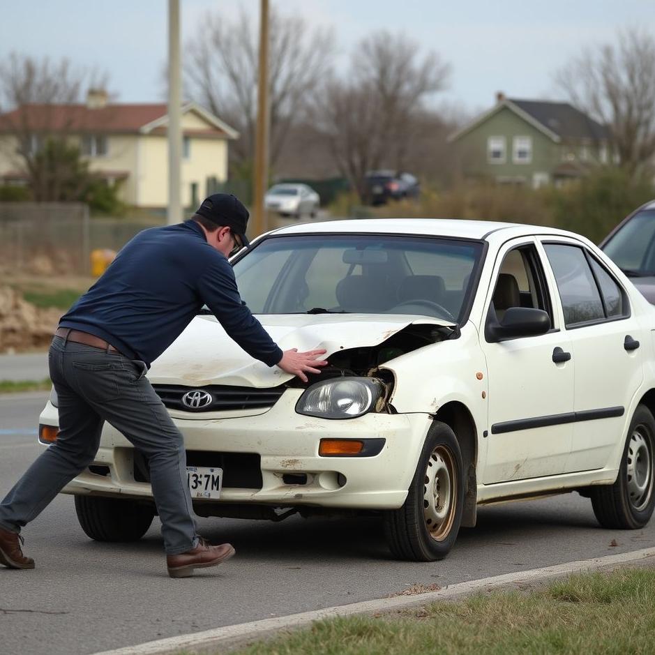 Dream : Pushing a broken car 