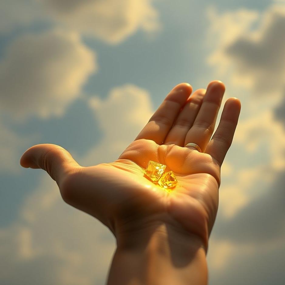 Dream : Put gold on the palm in the dream