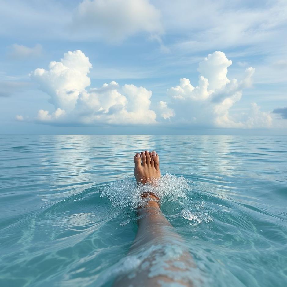 Dream : Put the foot on the sea in the dream