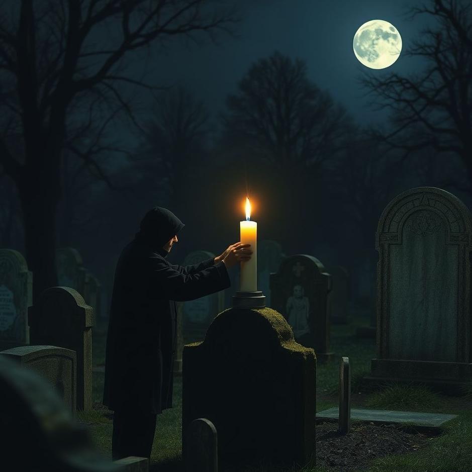 Dream : Putting a candle on a grave in a dream