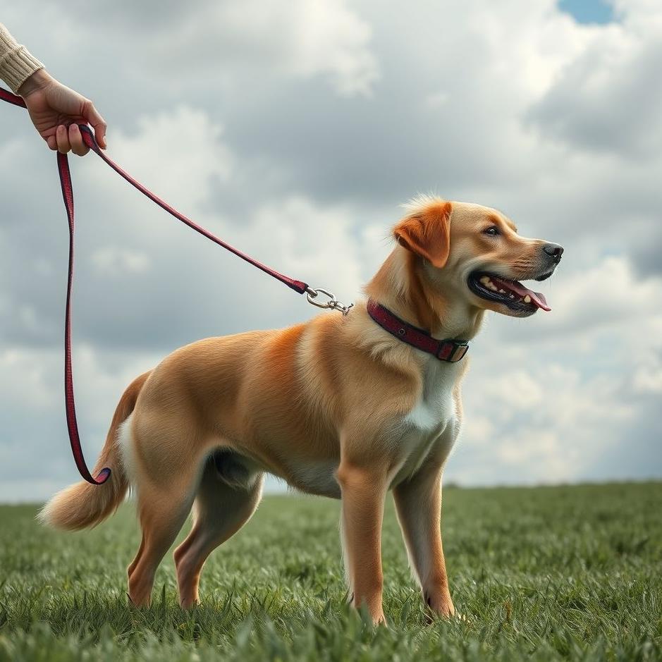 Dream : Putting a leash on a dog in a dream