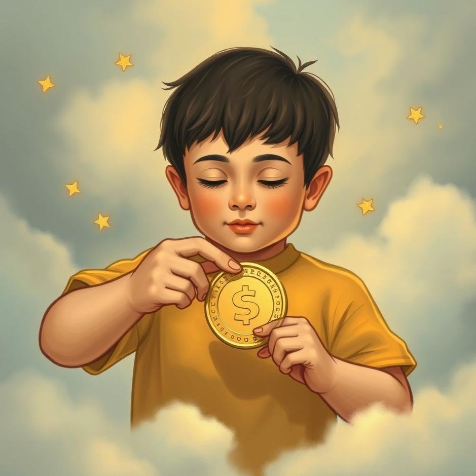 Dream : Putting a token on your son in a dream