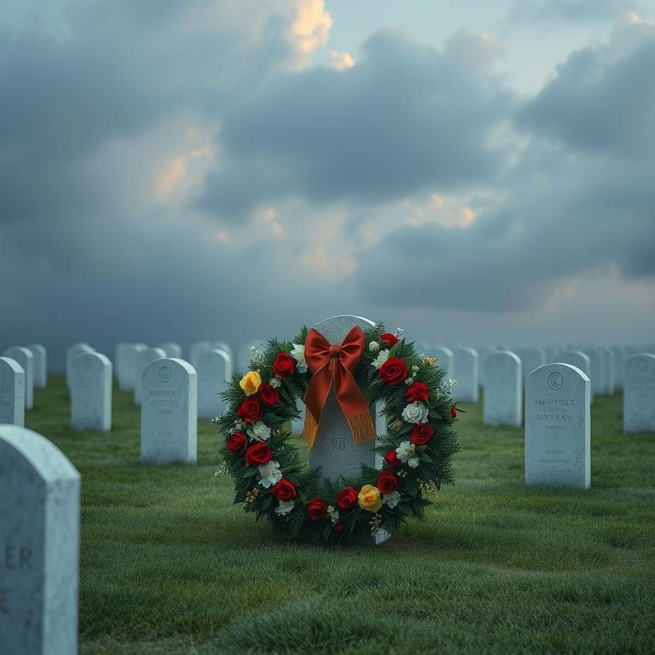 Dream : Putting a wreath on a grave in a dream