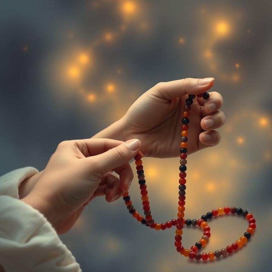 Dream : Putting beads on a string in a dream