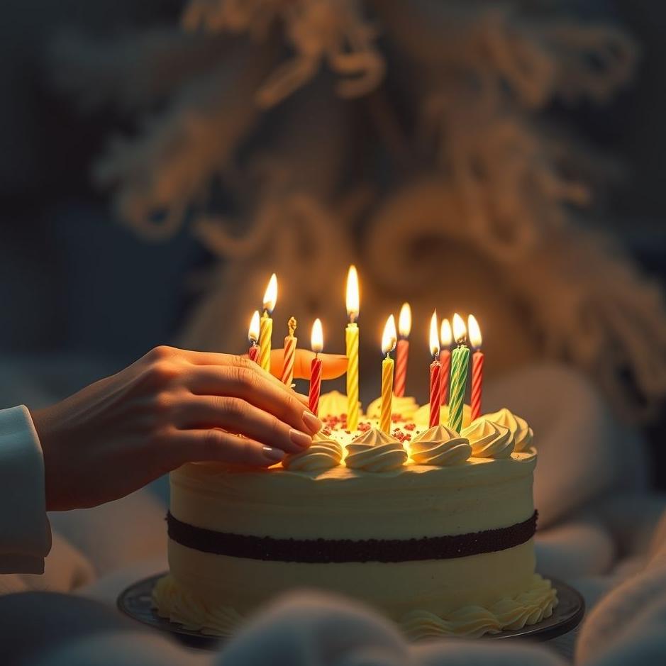Dream : Putting candles on a cake in a dream