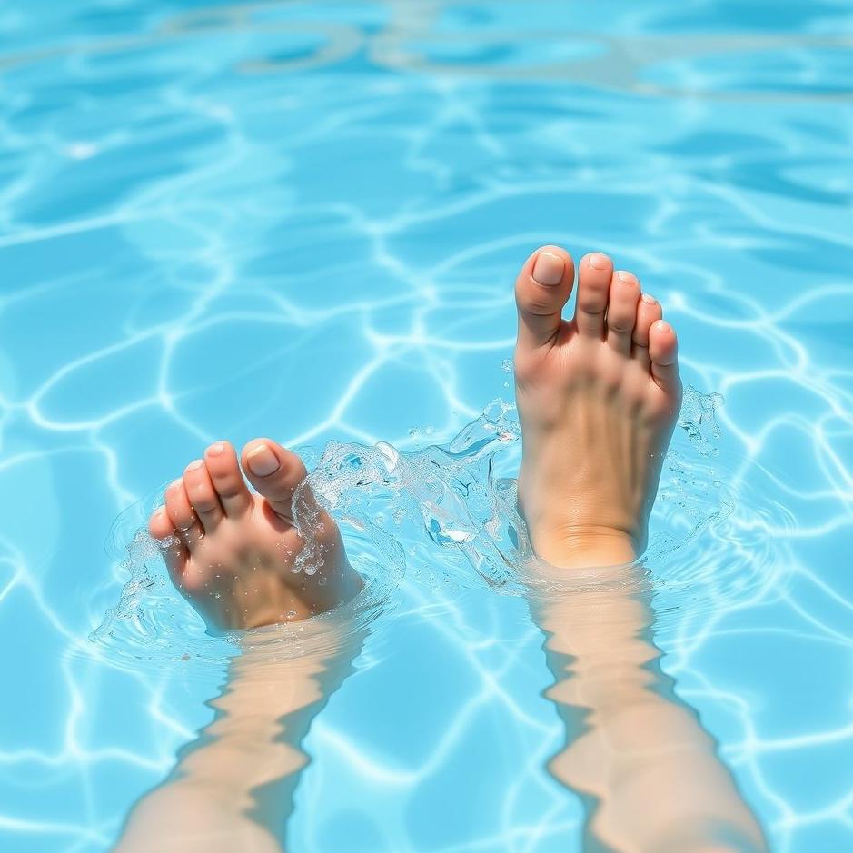 Dream : Putting feet in a pool