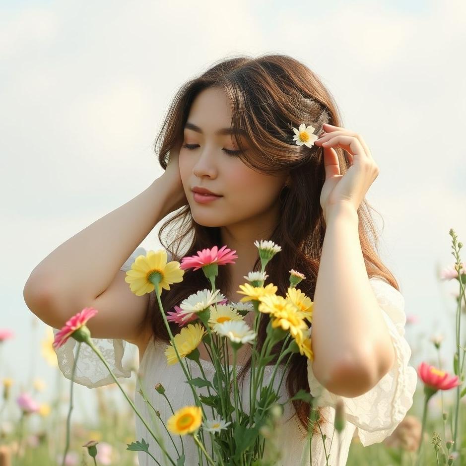 Dream : Putting flowers in your hair in a dream