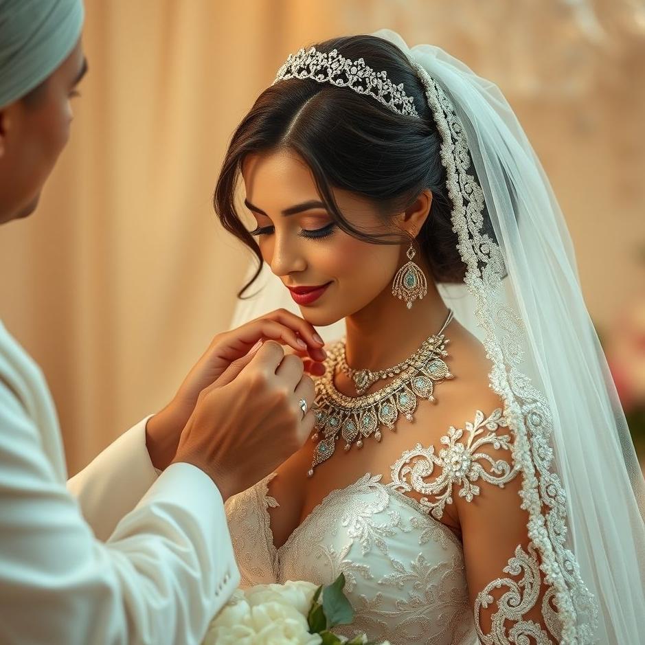 Dream : Putting jewelry on the bride in a dream