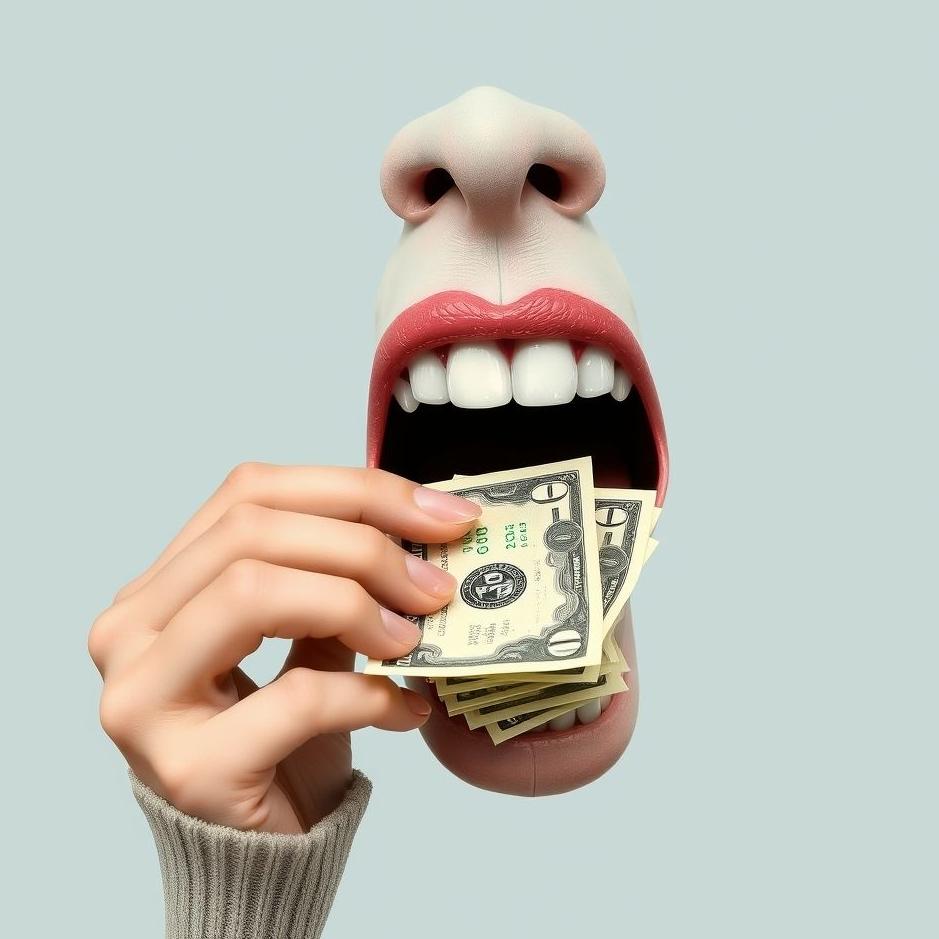 Dream : Putting money in mouth