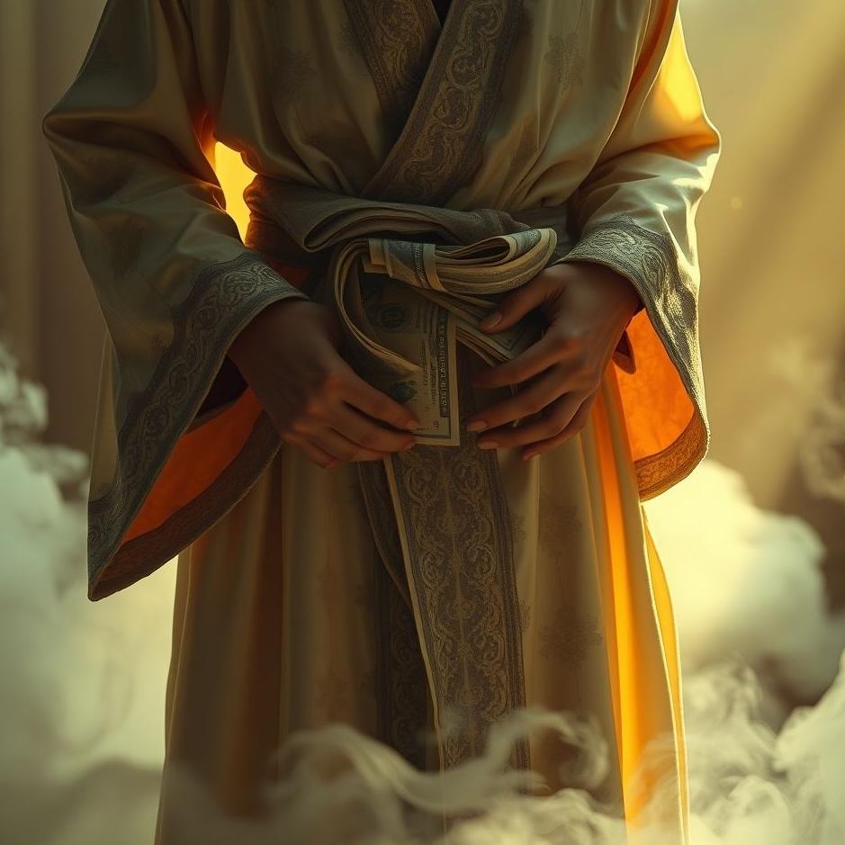 Dream : Putting money under your robe in a dream