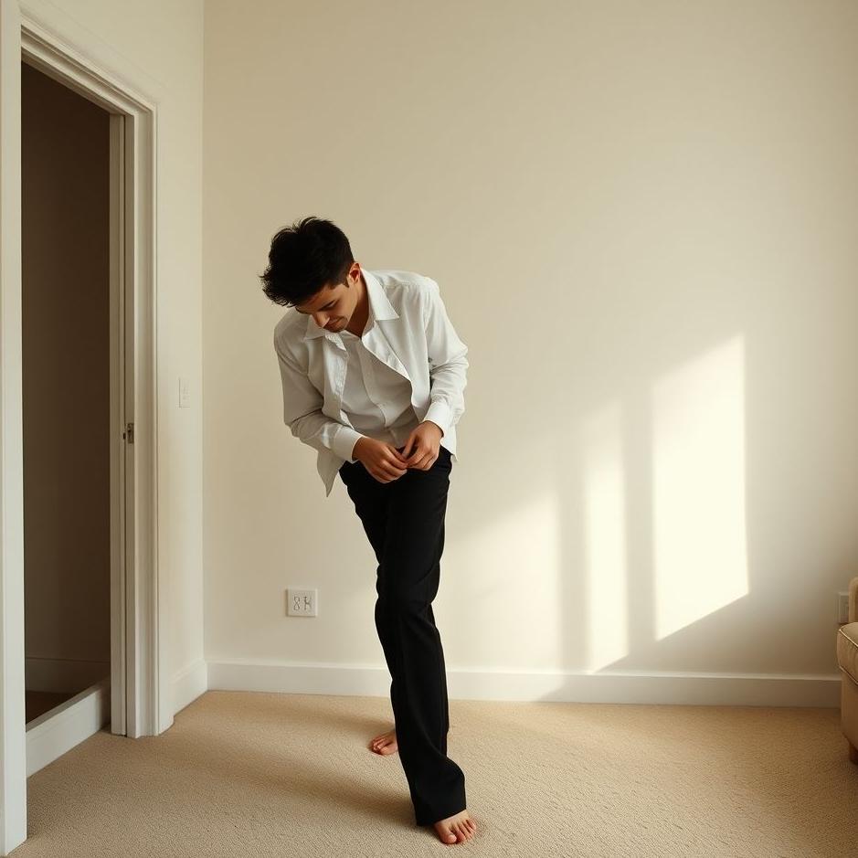 Dream : Putting on and taking off black trousers in a dream