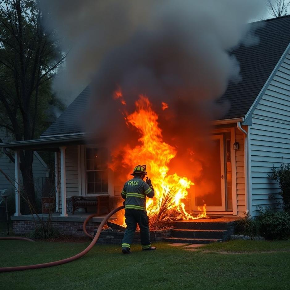 Dream : Putting out a fire at home