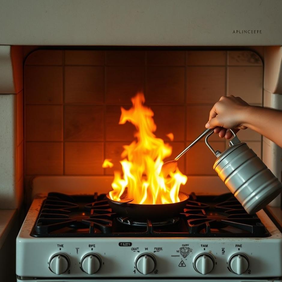 Dream : Putting out a fire in a stove