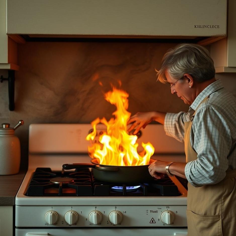 Dream : Putting out the fire on the stove