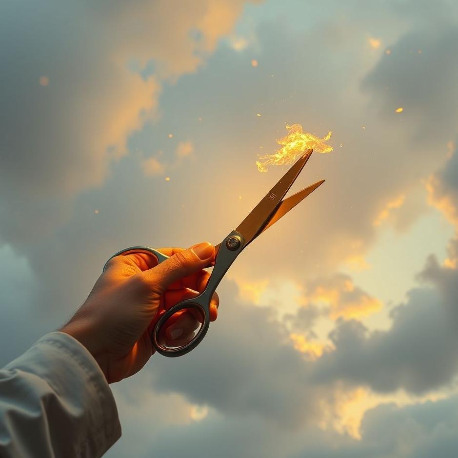 Dream : Putting scissors in a dream