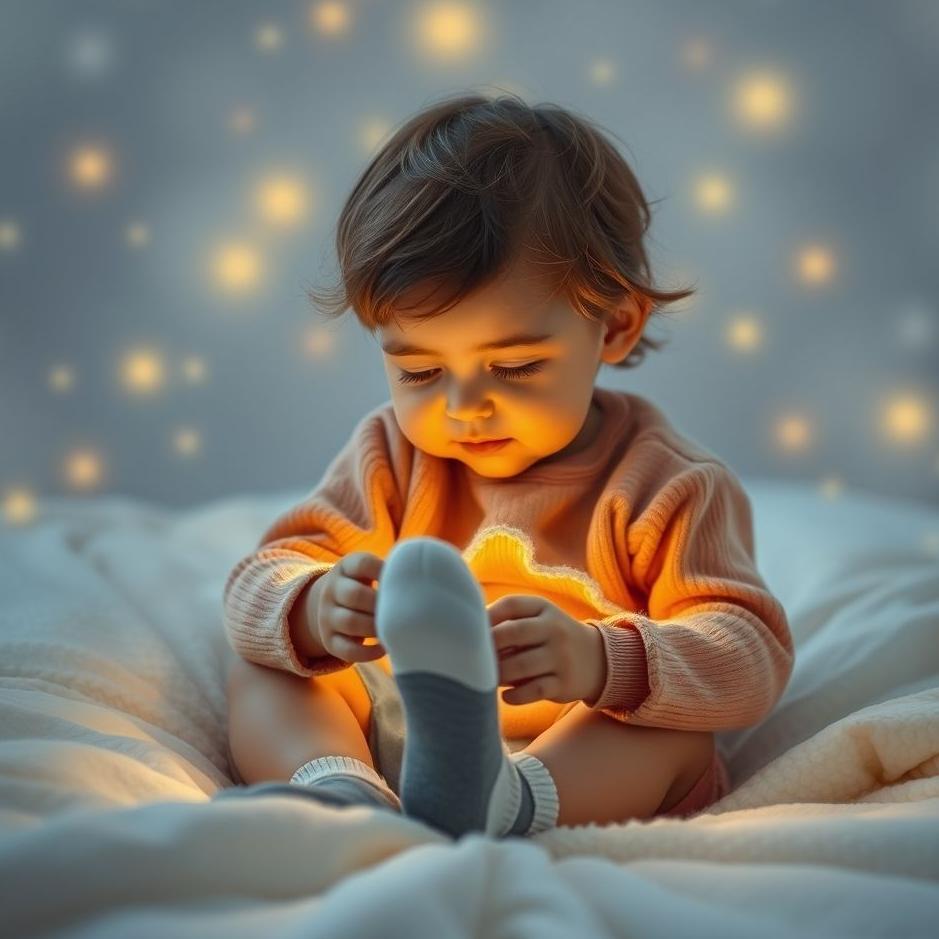 Dream : Putting socks on a little child in a dream