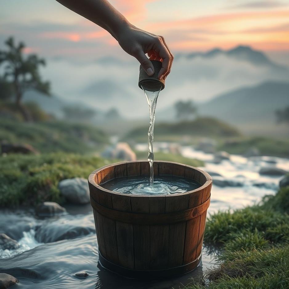 Dream : Putting water in a bucket in your dream