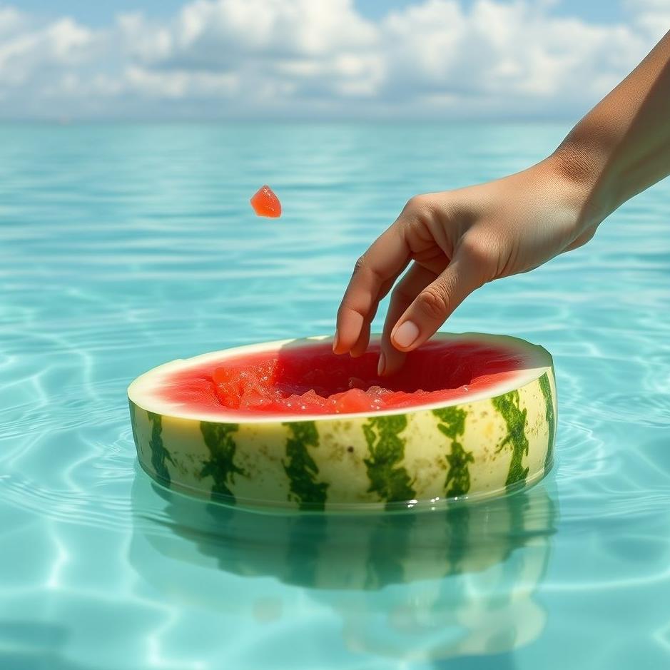 Dream : Putting watermelon in water in a dream