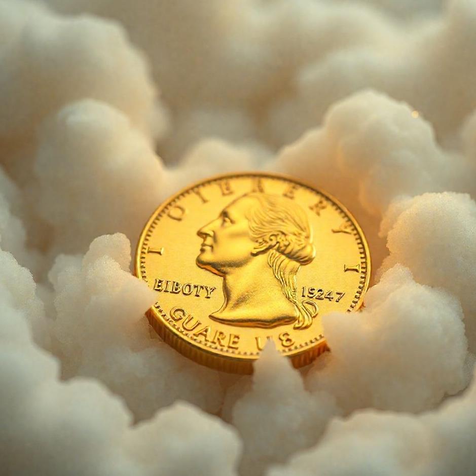 Dream : Quarter of gold being put on yourself in a dream