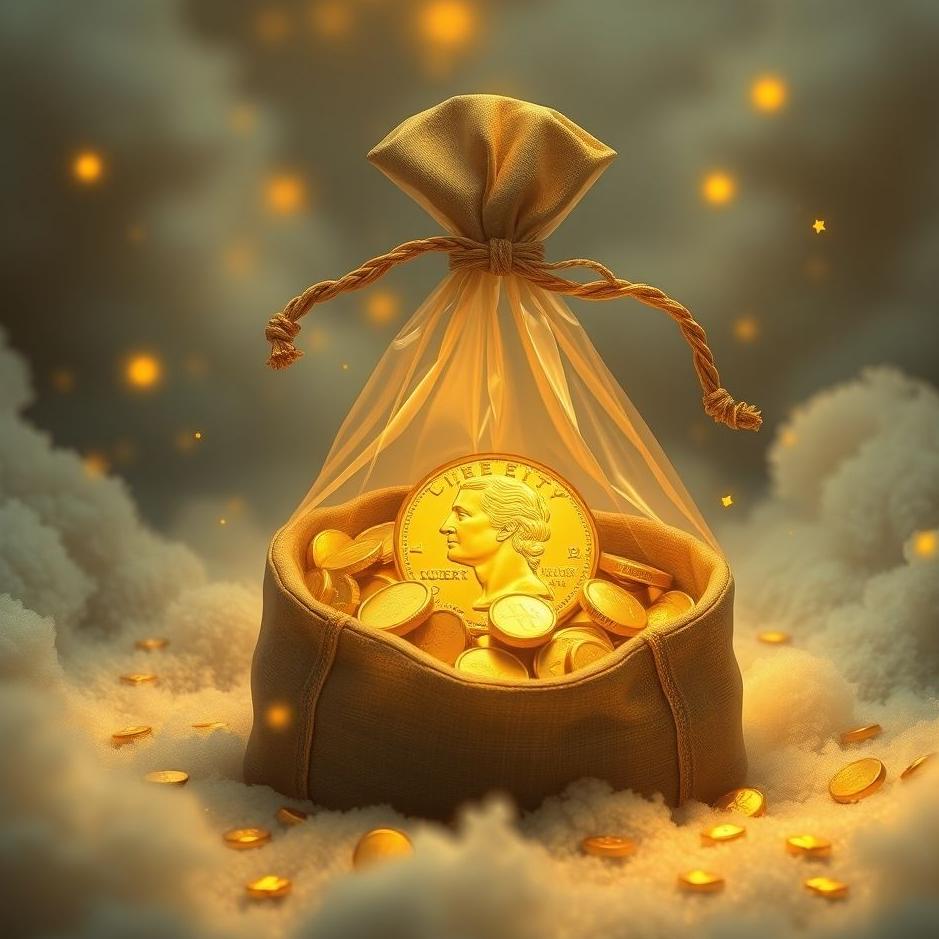 Dream : Quarter of gold in a bag in a dream
