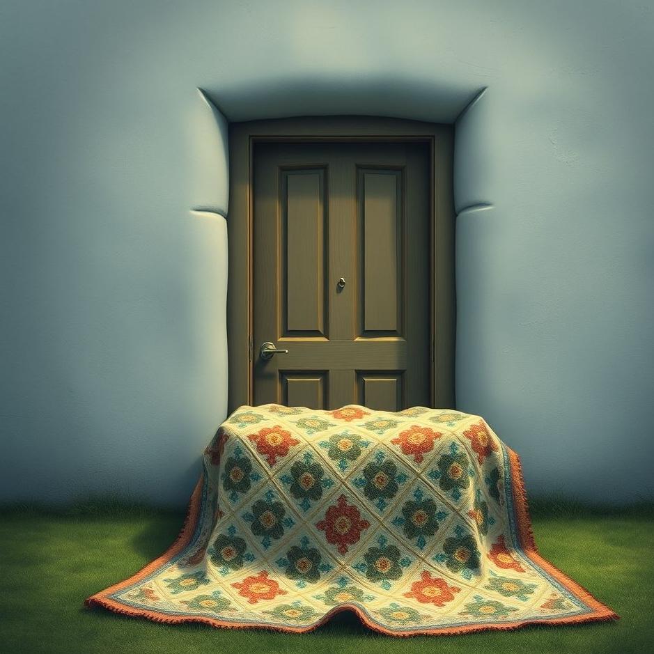 Dream : Quilt in front of the door in a dream