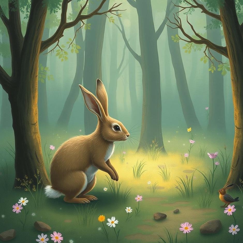 Dream : Rabbit in the forest in a dream