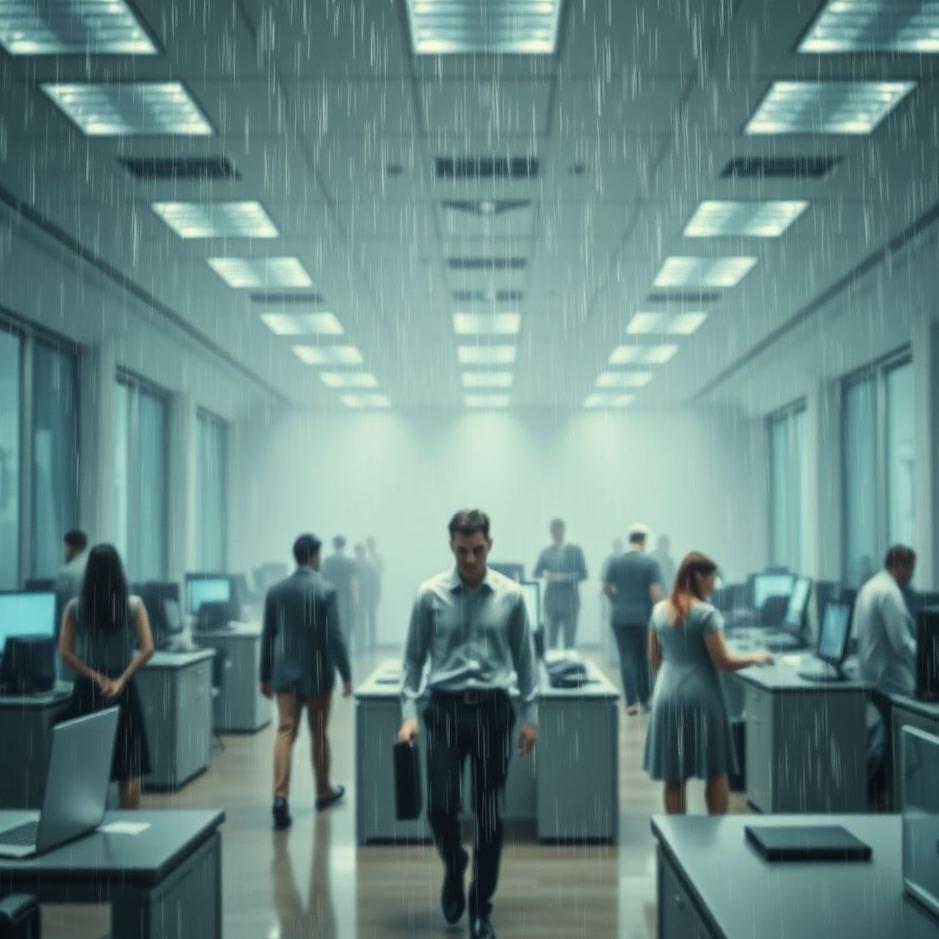 Dream : Rain at work in a dream