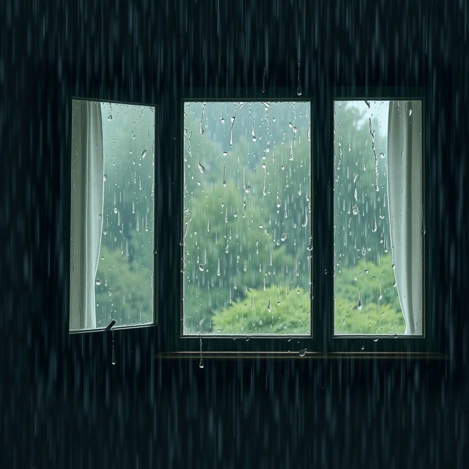 Dream : Rain entering a house through the window in a dream