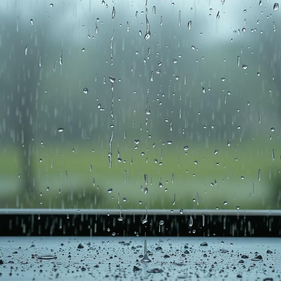 Dream : Rain falling on the table in a dream