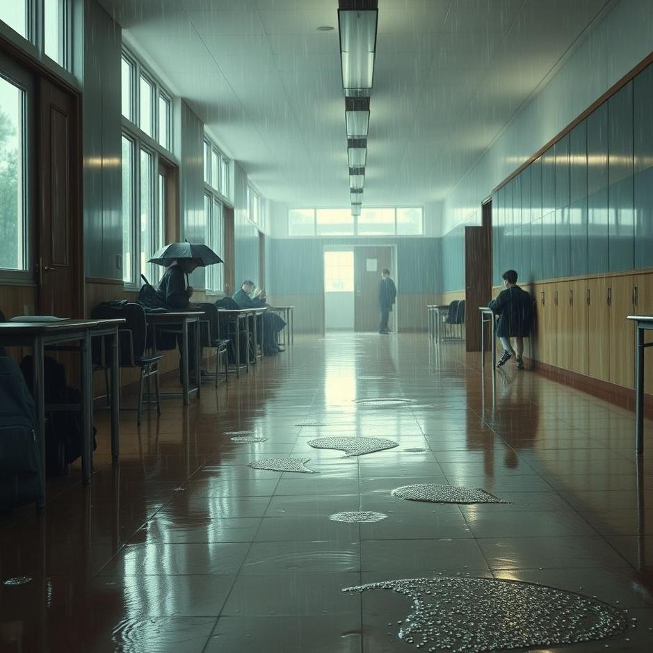 Dream : Rain in school in a dream