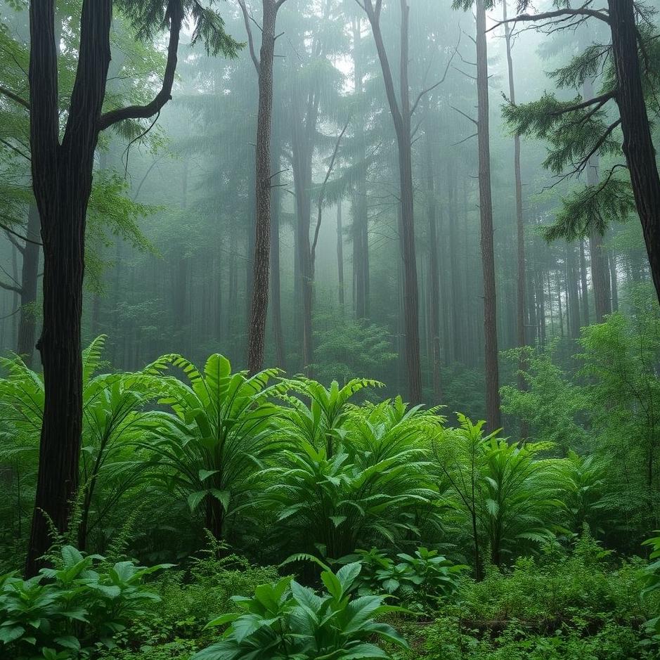 Dream : Rain in the forest in a dream