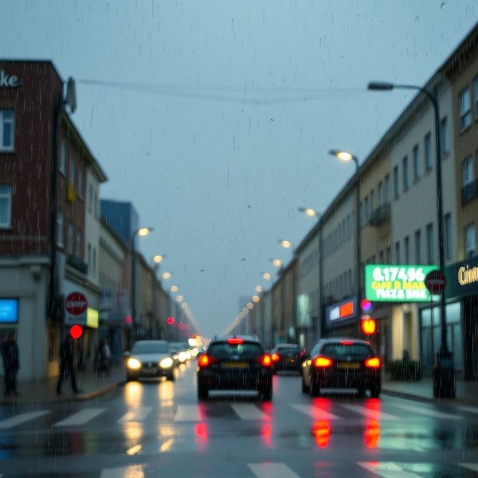 Dream : Rain on the street in a dream