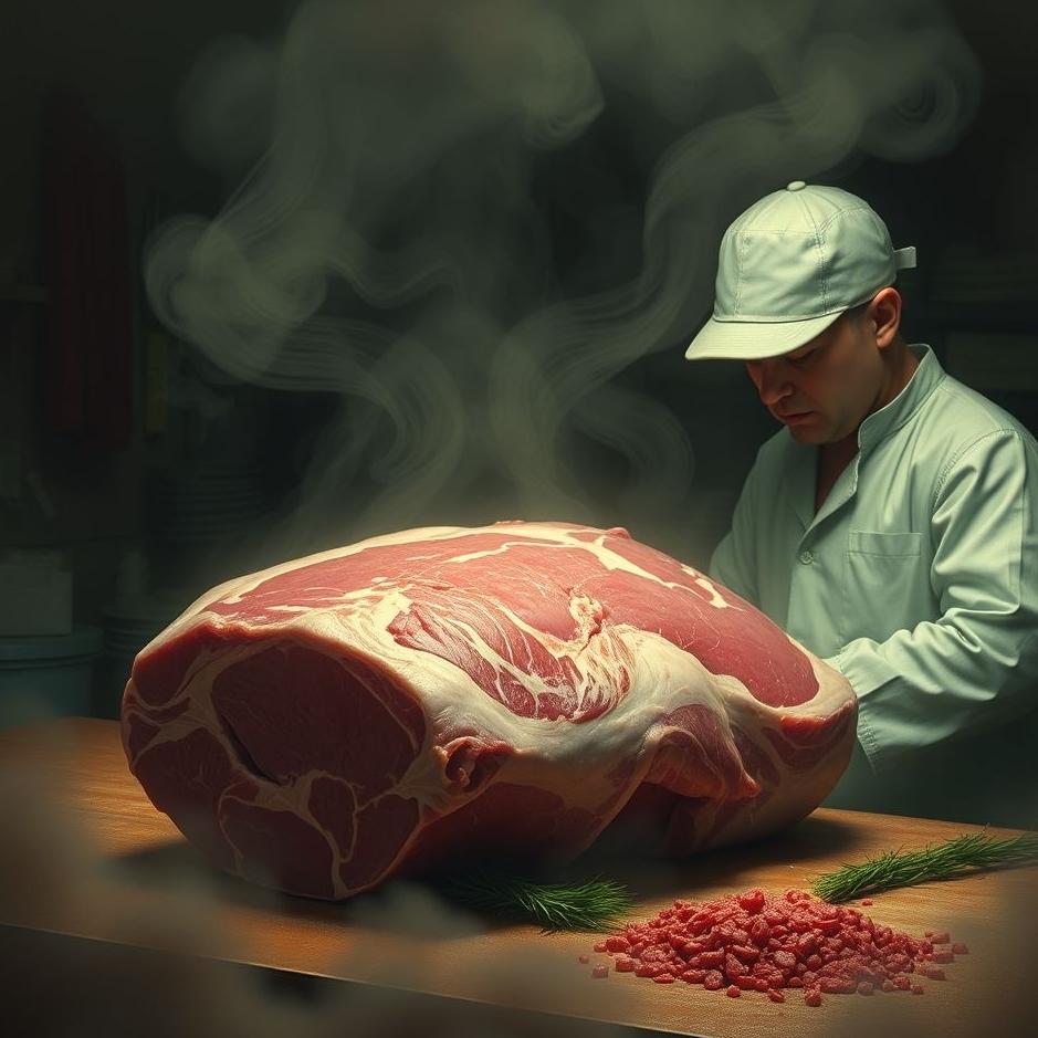 Dream : Raw meat at the butcher in a dream