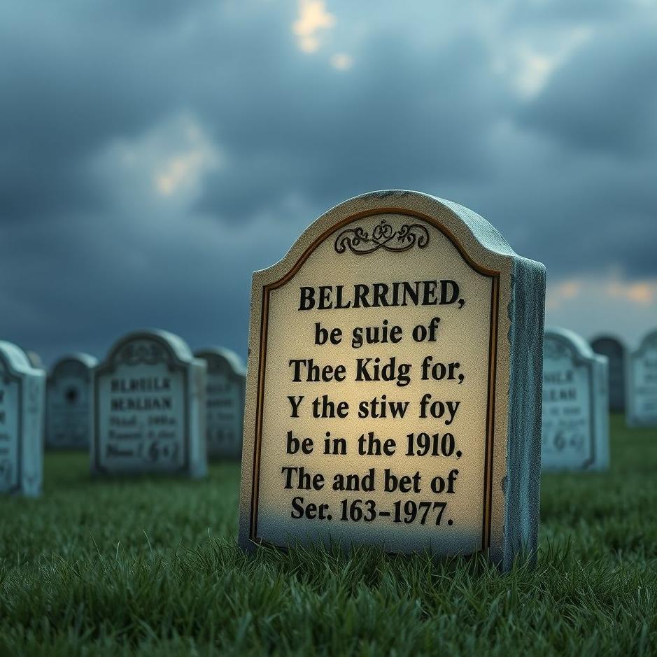 Dream : Reading a tombstone inscription in a dream