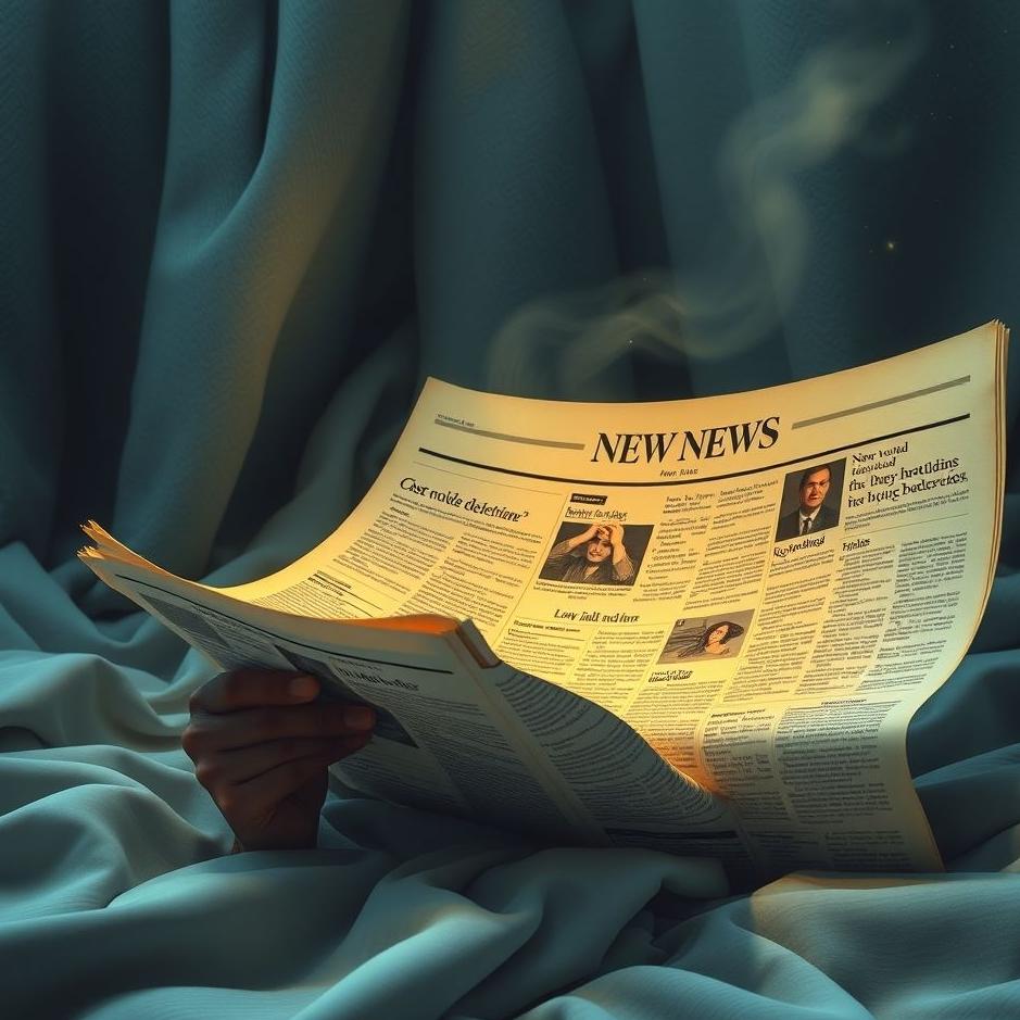 Dream : Reading news from a newspaper in a dream